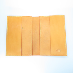 牛ヌメ革・A6・クラシック風手帳カバー（手縫い） 2枚目の画像