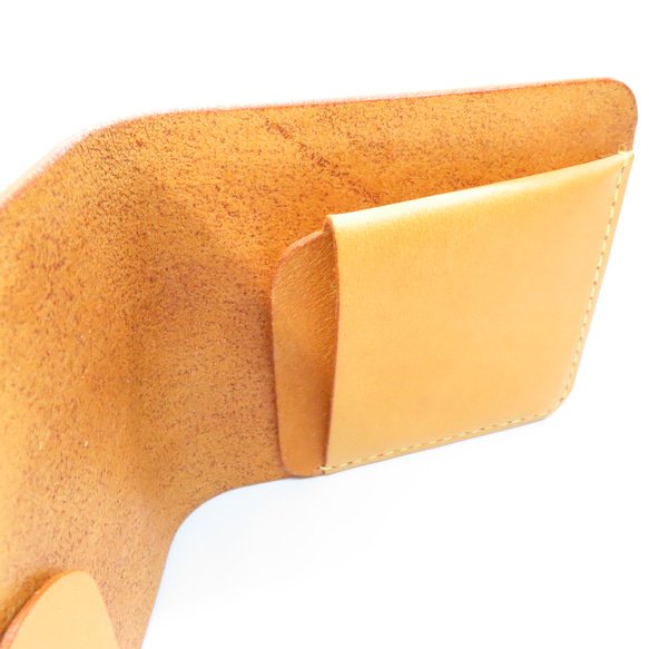 牛ヌメ革・シンプルウォレット・カードヨコ（手縫い） 3枚目の画像