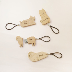 【オーダーメイドギフト】木製 USB メモリ ヒツジ 5枚目の画像