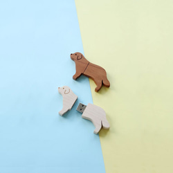 【オーダーメイドギフト】木製 USB メモリ イヌ 3枚目の画像