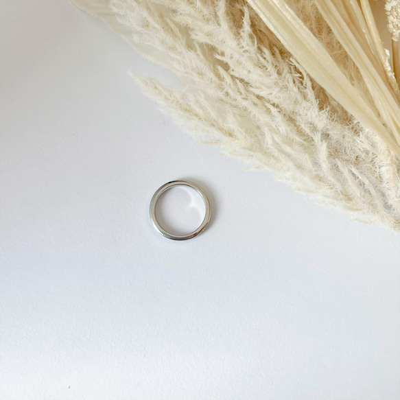 “未來剪影”不銹鋼戒指戒指刻【另售價格】【銀色】 第6張的照片
