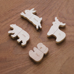 【オーダーメイドギフト】木製 USB メモリ ホッキョクグマ 5枚目の画像