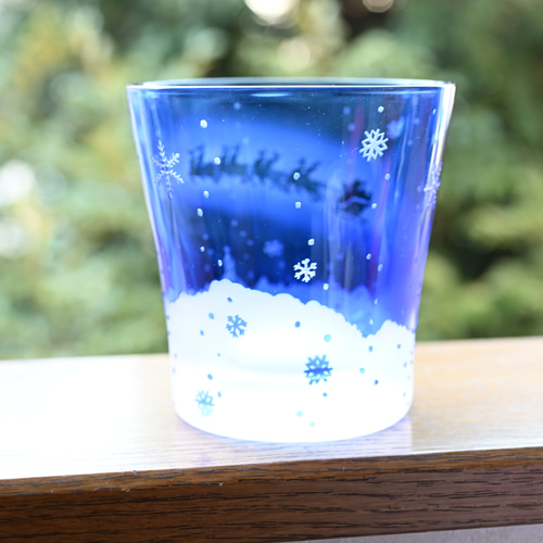 サンタが街に」 グラス クリスマス サンドブラスト グラス 恋する