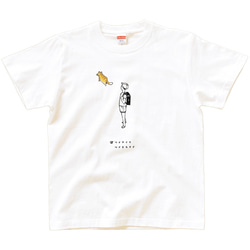 半袖 Tシャツ 『帰り道に猫・男子』 メンズ レディース 2枚目の画像