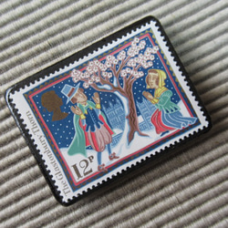 イギリス　クリスマス切手ブローチ 4068 2枚目の画像