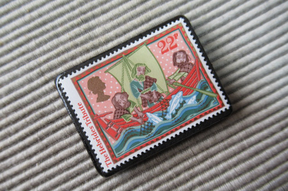 イギリス　クリスマス切手ブローチ 4069 2枚目の画像