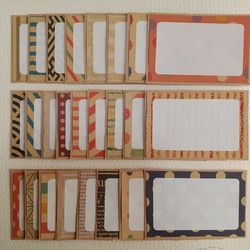 欲しいカードあれば まとめて売ります。　コメントお待ちしてます メッセージカード#1289☆25枚 クラフト柄 コメントカード