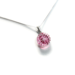 東京切子ネックレス  mini　菊　赤 3枚目の画像