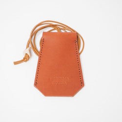 キークロシェット ブラウン 革 レザーネックレス キーケース キー