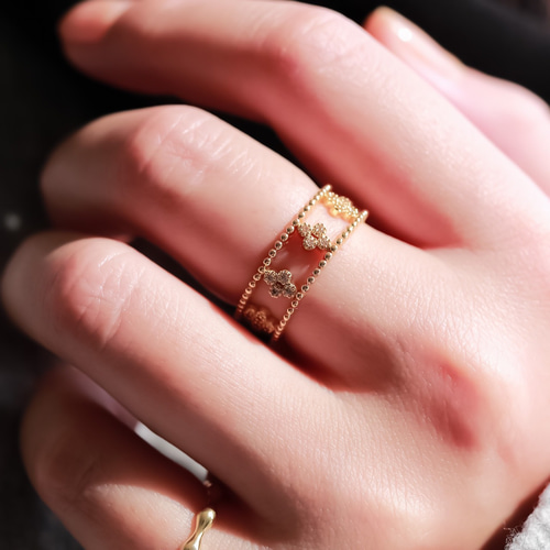k18 ∞デザインの指輪 K18 パヴェダイヤモンド デザインリング 0.7CT #11 | 山梨県笛吹