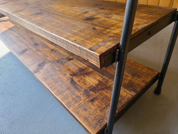 WIDE! WIDE! SHELF 170　古材×アイアンの家具 /シェルフ/ラック/食器棚/ WIDE