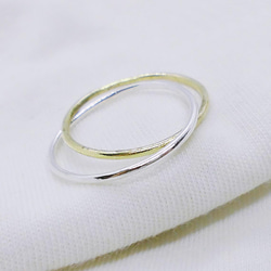 精緻戒指（2 股，銀 x 1 / 黃銅 x 1） 第6張的照片