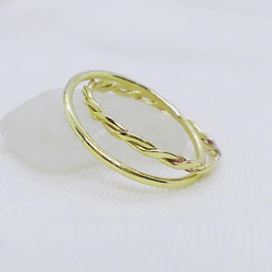 精緻的戒指 (2 站，黃銅 x 1 / 黃銅扭曲 x 1) 第6張的照片
