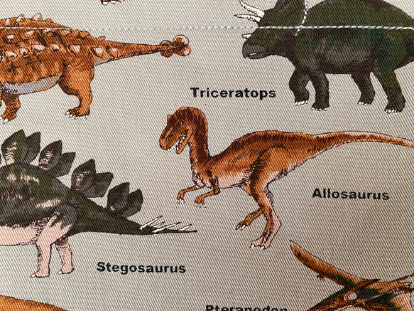 恐竜王国グレー×迷彩柄シューズケース 5枚目の画像