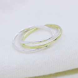 精美戒指（3 排，2 銀/黃銅，銅） 第5張的照片