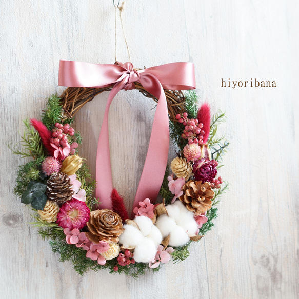 ChristmasWreathⅡ リース 日和花 hiyoribana 通販｜Creema(クリーマ)