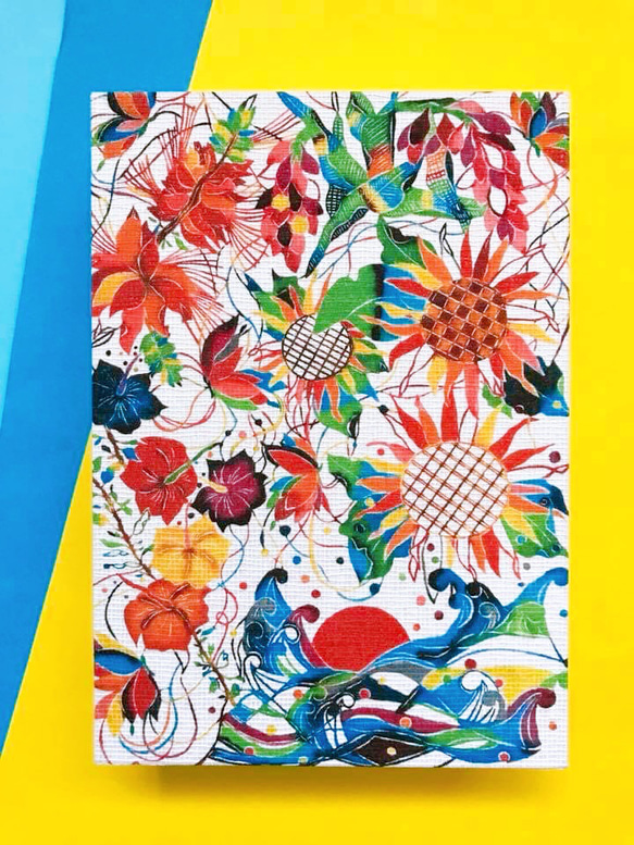 沖縄の花々を描いたご朱印帳 3枚目の画像