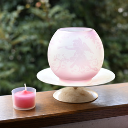 二人の天使」 丸ホヤ キャンドル 天使 サンドブラスト キャンドル