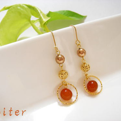 本琥珀 練り琥珀 天然石 アンバー 6mm玉 片穴10個入り ビーズパーツ