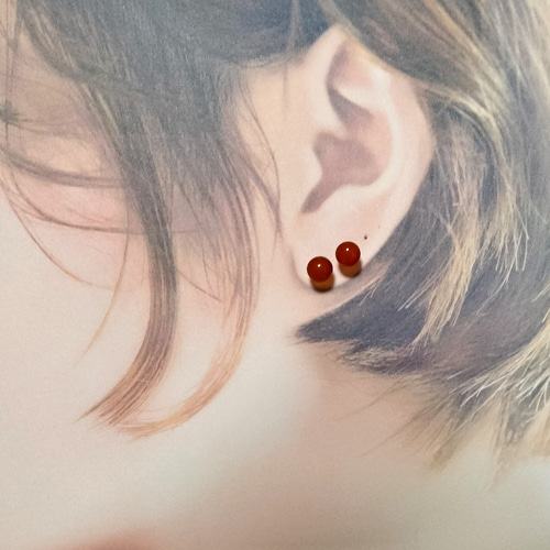 本琥珀 練り琥珀 天然石 アンバー 6mm玉 片穴10個入り ビーズパーツ