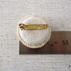 SALE　Brooch　ビーズ刺繍　（K0716) 5枚目の画像