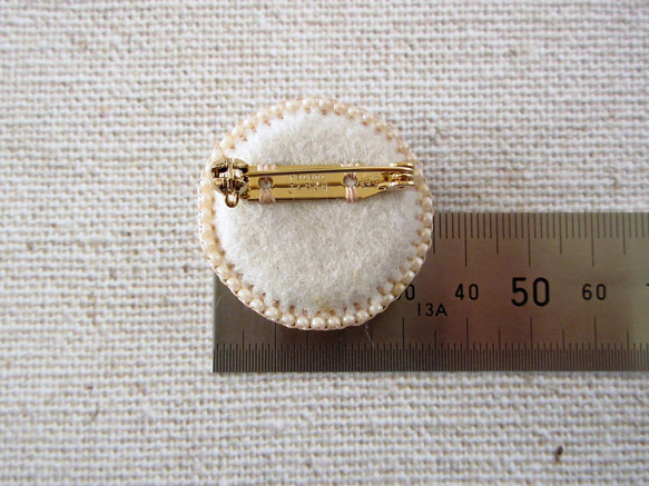 SALE　Brooch　ビーズ刺繍　（K0716) 5枚目の画像