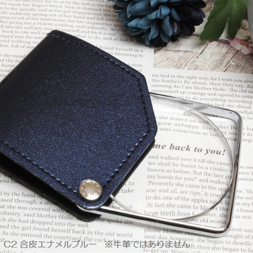 牛革ルーペ エナメル加工ルーペ ハンドル―ぺ メンズ 男性 紳士 小型