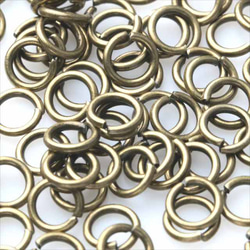 丸カン アンティーク★6ｍｍ★約100個 金古美 まるかん マルカン 基礎金具 ハンドメイド アクセサリーパーツ 2枚目の画像