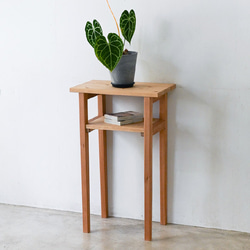 長机【1700×420】（ダーク）アンティーク風・天然無垢材・什器カフェ