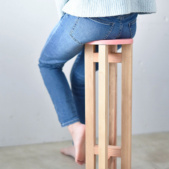 小さなスツール【桜】キッチン・洗面所に 2枚目の画像
