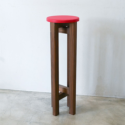 小さなスツール【赤】キッチン・洗面所に 椅子（チェアー）・スツール