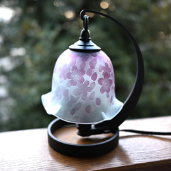 「さくら」 ランプ テーブルランプ サンドブラスト 桜 ピンク 青 6枚目の画像
