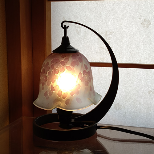ガレ風ランプ 桜 きのこ型|いい家具ネット