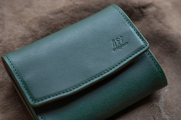 人気No.1】二つ折り財布 ガバっと開く ギャルソンウォレット ヌメ革