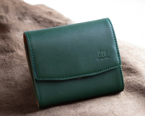 人気No.1】二つ折り財布 ガバっと開く ギャルソンウォレット ヌメ革