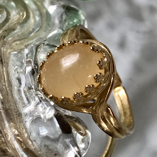 石言葉は繁栄と栄華・・ イエロー カルサイト ring 指輪・リング