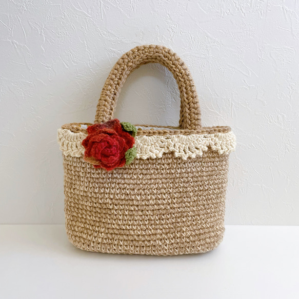 ズパゲッティバッグ ショルダーバッグ 国旗風 ハンドメイド 激し 