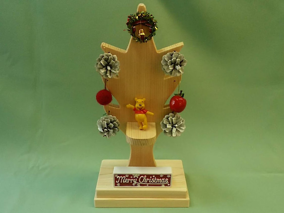木製のクリスマスツリー【組み立て式】（ヒノキ材） 3枚目の画像