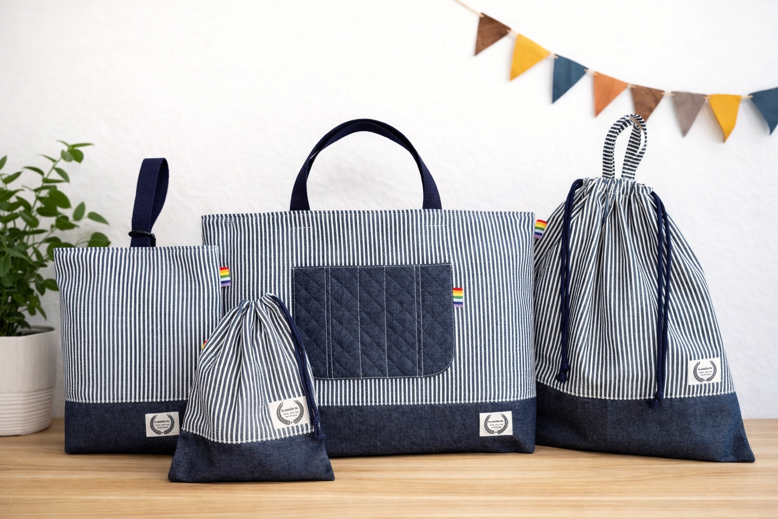 入園入学＊ヒッコリーとデニムの4点セット＊男の子＊オーダー＊かっこいい