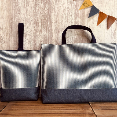 入園　入学　オーダー　デニム　ヒッコリー 入園入学＊ヒッコリーとデニムの4点セット＊男の子＊オーダー