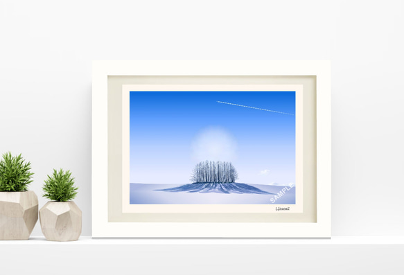 A4サイズ「マイルドセブンの丘」 絵画 hiroma2 通販 6401530