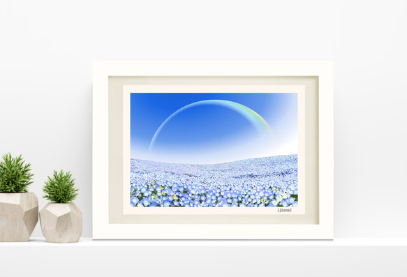 A4サイズ「ネモフィラの丘」 絵画 hiroma2 通販 6401542｜Creema