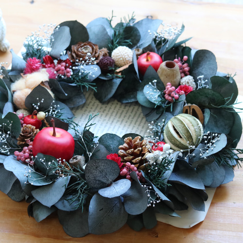 ◇ユーカリ&カスミソウミニリースset◇ナチュラル かすみ草とユーカリ