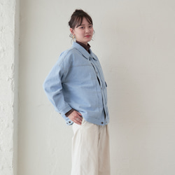 Morino Gakko Denim but warm and comfortable padding denim blooso 第16張的照片