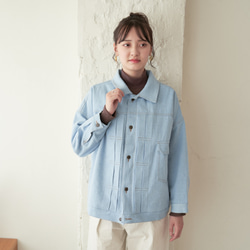 Morino Gakko Denim but warm and comfortable padding denim blooso 第11張的照片