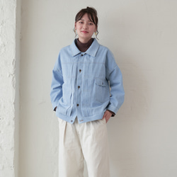 Morino Gakko Denim but warm and comfortable padding denim blooso 第14張的照片