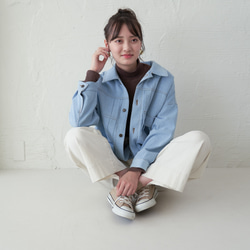 Morino Gakko Denim but warm and comfortable padding denim blooso 第13張的照片