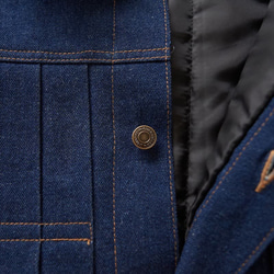 森野學校牛仔夾克（靛藍牛仔布），雖然是牛仔布材質，但溫暖舒適。 第20張的照片