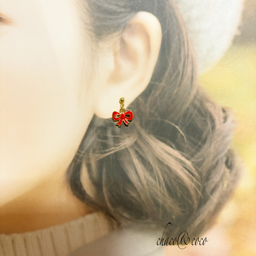 在庫限り！選べるクリスマスチャームピアス/イヤリングG イヤリング