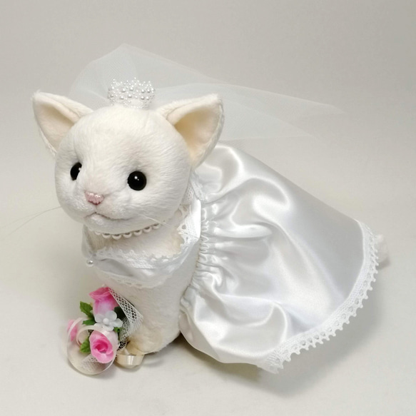 ウェディングキャット新婦・白猫 / ウェルカムキャット / 猫の